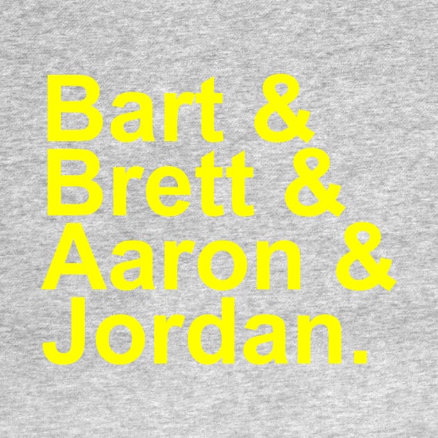 Bart Starr Brett Favre Aaron Rodgers Jordan Love by Retro Sports